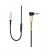აუდიო კაბელი Hoco UPA02 AUX Spring Audio cable (with Mic) Black 35014